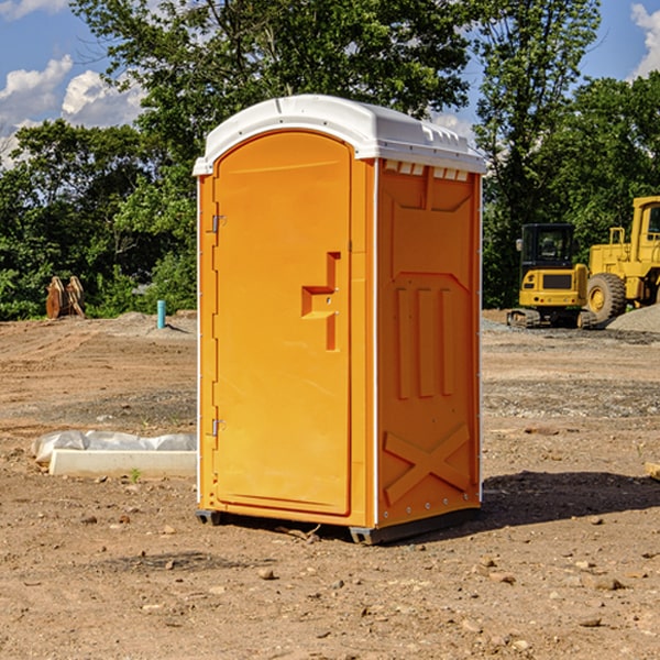 how often are the porta potties cleaned and serviced during a rental period in Sand Beach MI